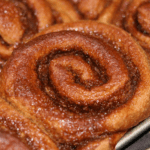 Gingerbread Cinnamon Roll close up