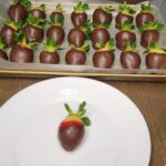 dark chocolate dipped strawberries
