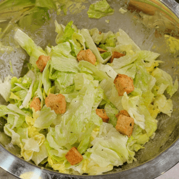 Anchovy Free Caesar Salad Vegetarian