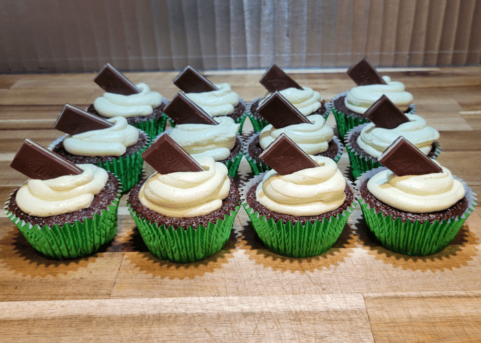 the best chocolate sourdough cupcakes andes mint flavor made with fresh milled soft white wheat and spelt