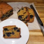 Sliced Fresh milled flour blueberry bread