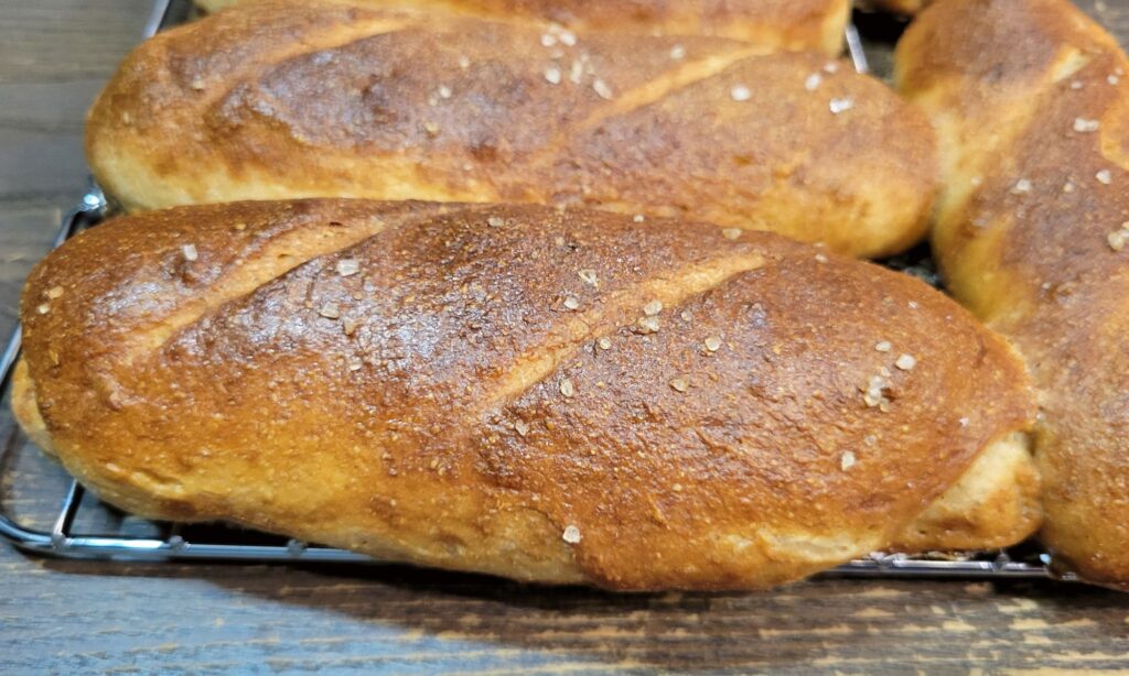 pretzel buns rolls fresh milled flour
