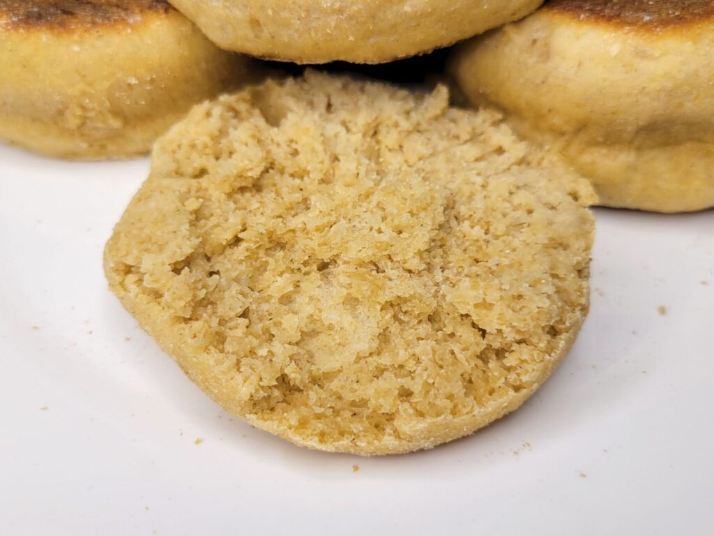 Fresh Milled Flour English Muffins Inside Nooks and Crannies