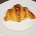 a homemade Croissant made from fresh milled flour on a plate