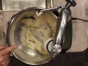 creaming the butter and sugar in the Ankarsrum mixer