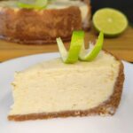 fresh milled flour cheesecake slice with lime