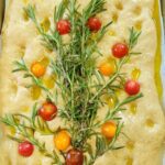 Christmas focaccia bread art made with fresh milled flour
