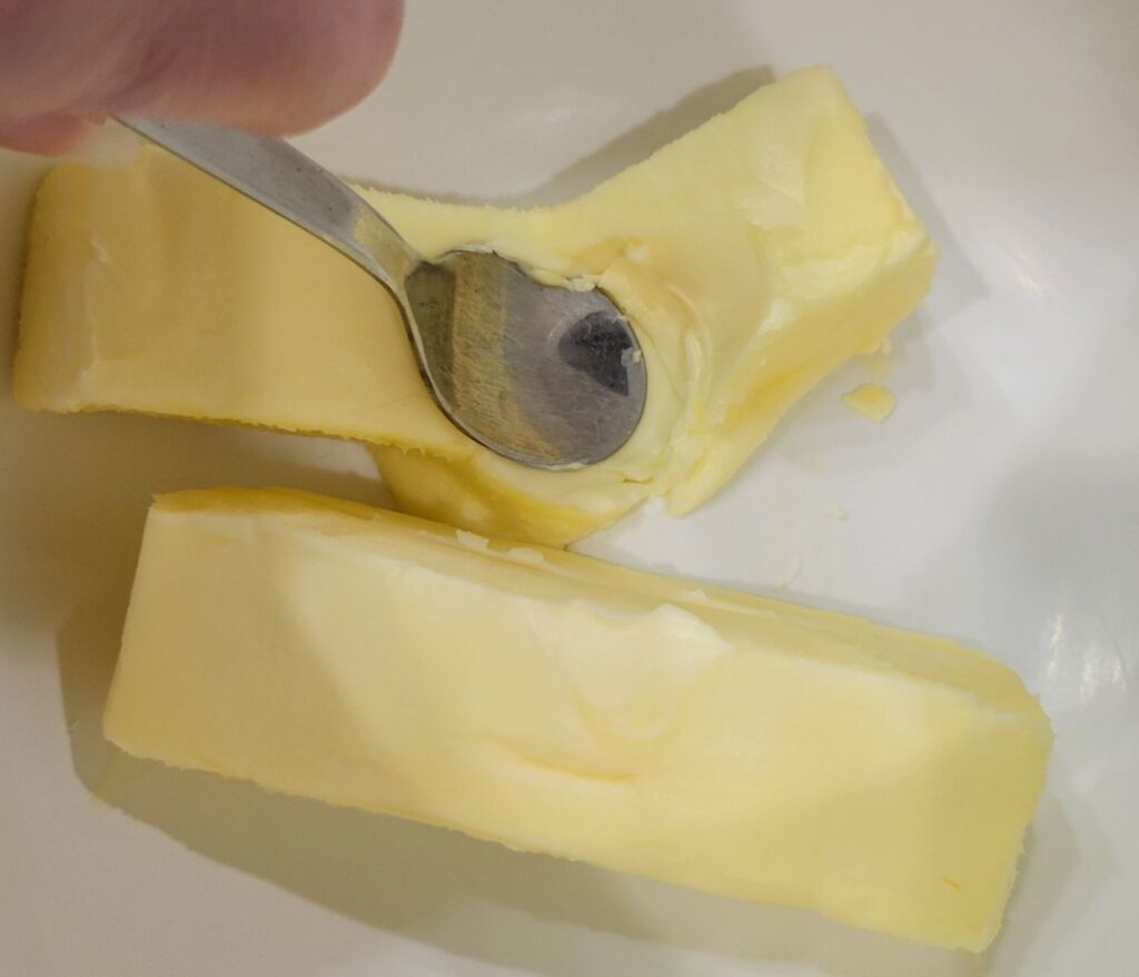 start with softened butter