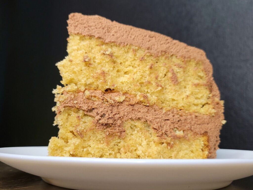 fresh milled flour yellow cake chocolate ganache frosting