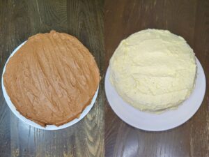 fresh milled flour yellow cake chocolate or vanilla frosting