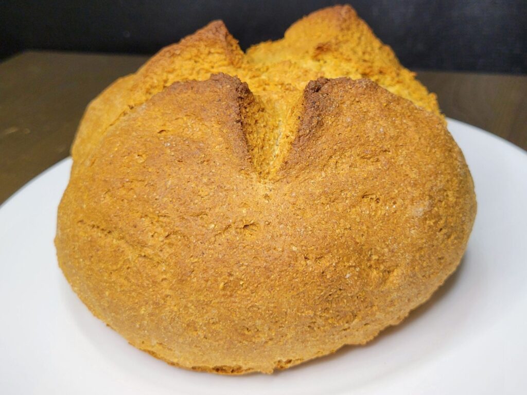 irish soda bread made with fresh milled flour boule loaf