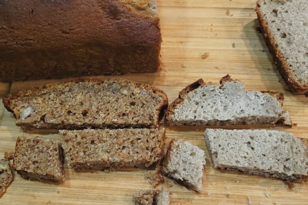 comparing the two banana breads