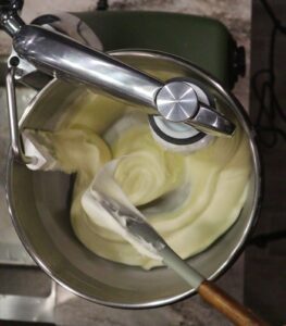 making cream cheese frosting in my Ankarsrum mixer