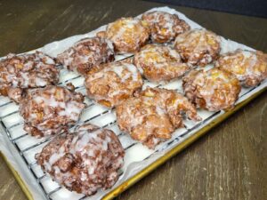 Apple Fritters made with fresh milled flour