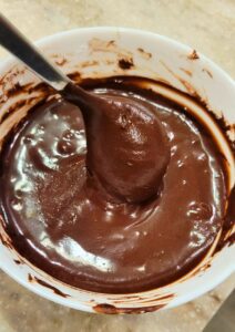chocolate ganache topping