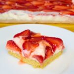 Fresh Strawberry Refrigerator cake made with fresh milled flour