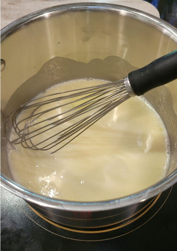 making the vanilla glaze
