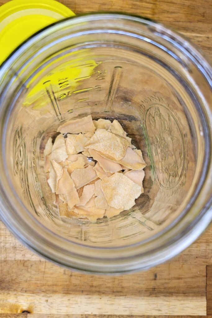 dried fresh milled flour sourdough starter