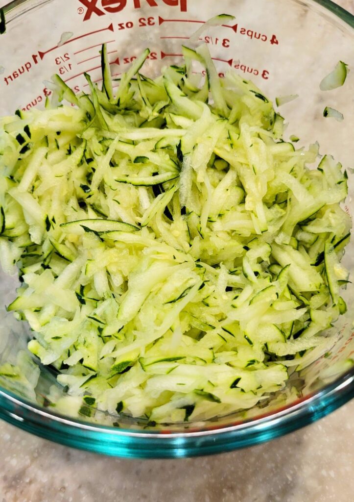 shredded zucchini