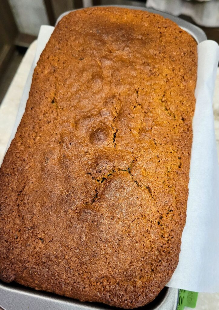 zucchini bread made with fresh milled flour