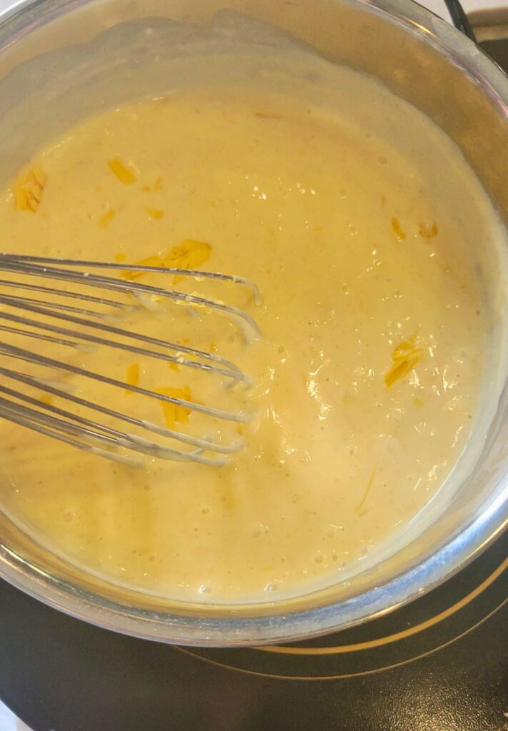 making the cheese sauce