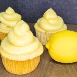 fresh milled flour lemon cupcakes with buttercream frosting
