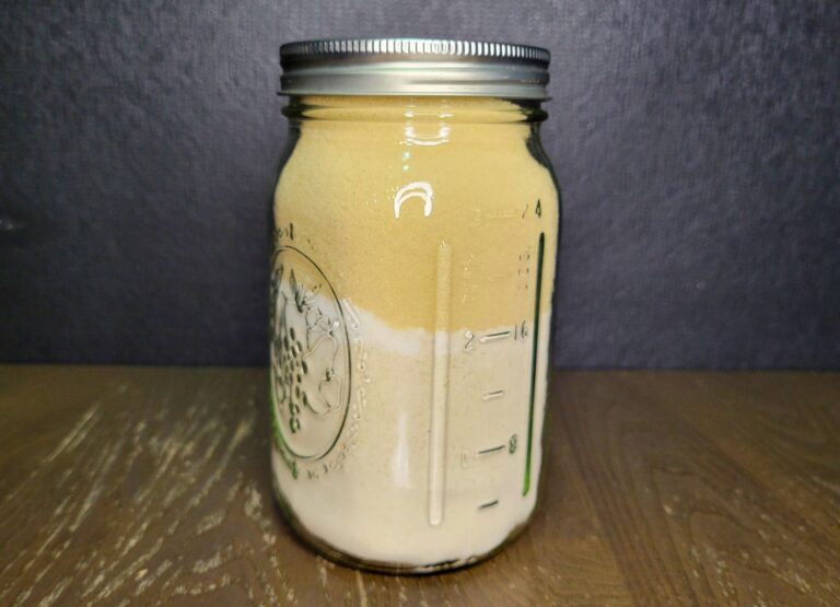 Fresh Milled Flour Dry Yellow Cake Mix in a mason jar