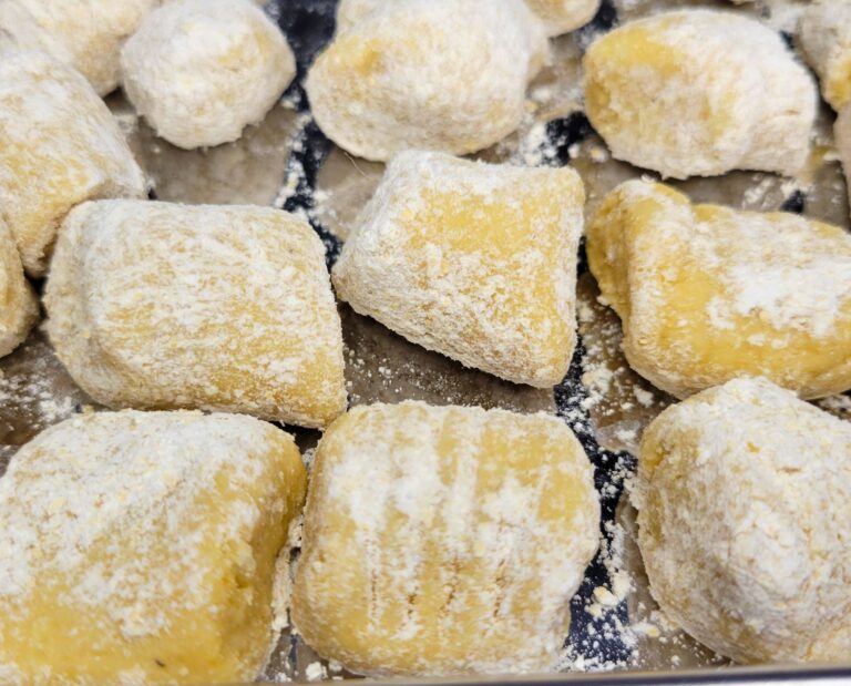 Gnocchi made with fresh milled flour