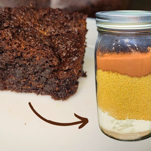 fresh milled flour brownie mix with chewy delicious brownies