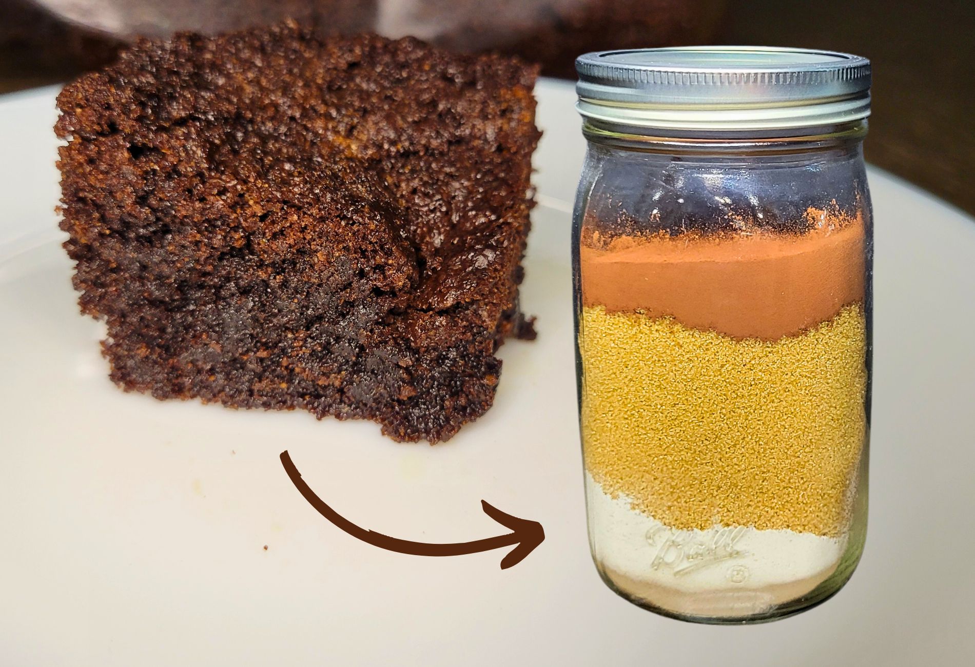 fresh milled flour brownie mix with chewy delicious brownies