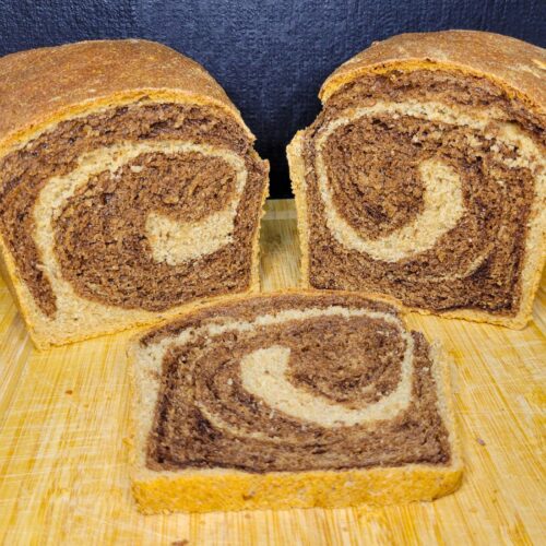 marbled rye made with fresh milled flour