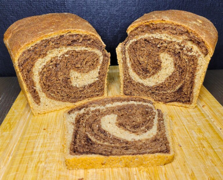 marbled rye made with fresh milled flour