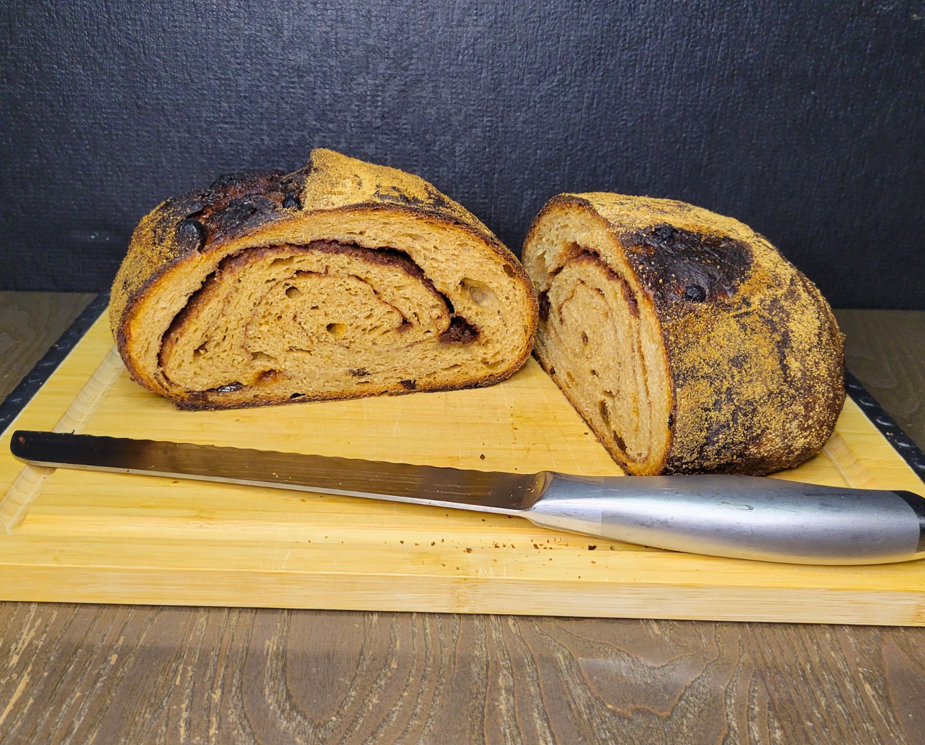 Cinnamon Raisin Sourdough Bread With Fresh Milled Flour