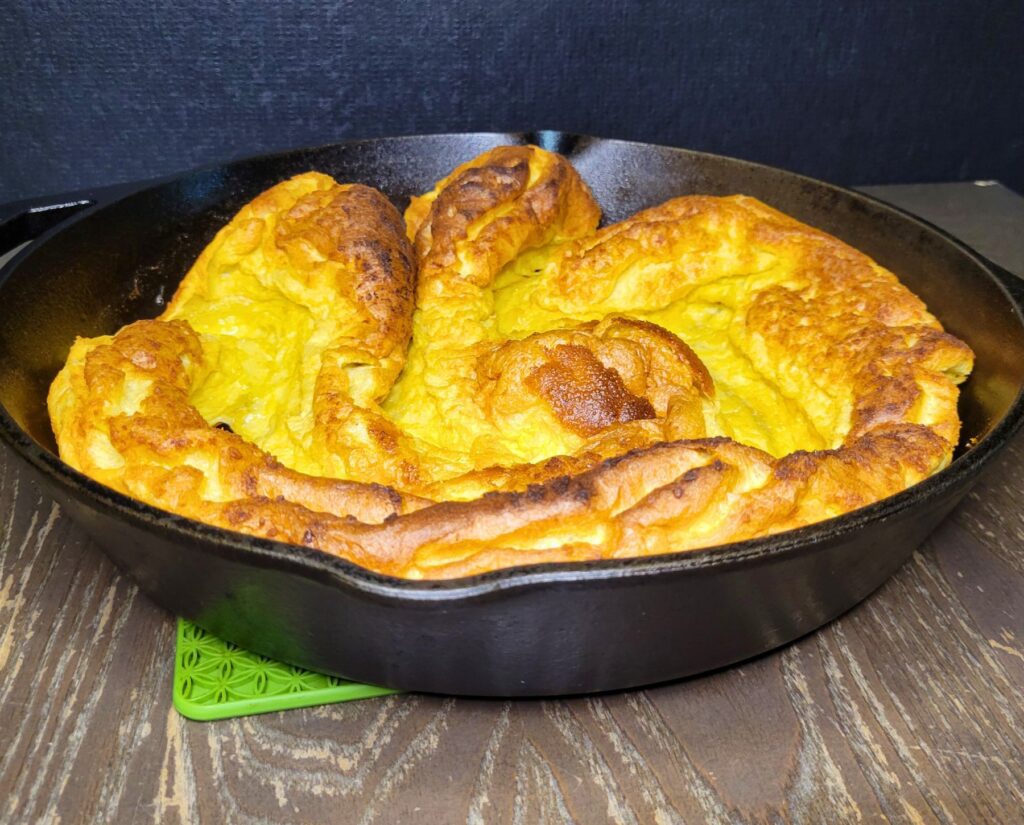 Dutch Baby Pancake made with fresh milled flour puff German style