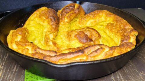 Dutch Baby Pancake made with fresh milled flour puff German style