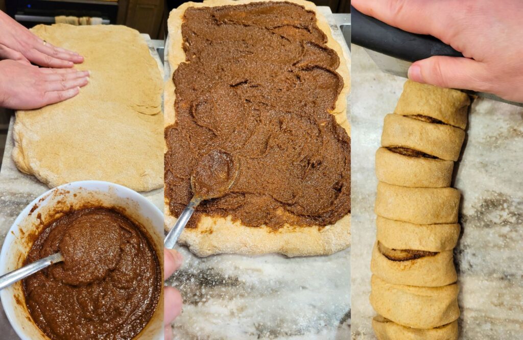 Filling the dough and cutting