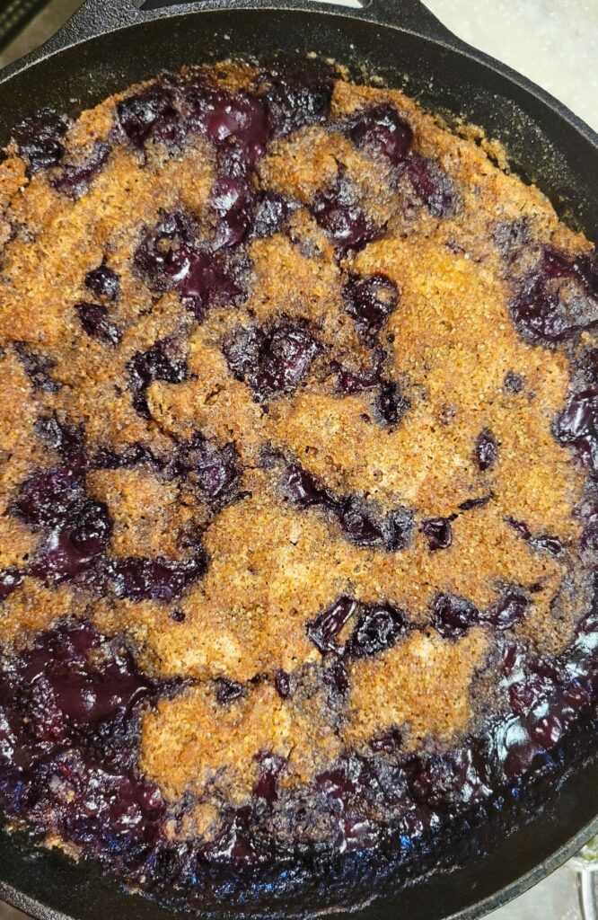 fresh milled flour blackberry cobbler
