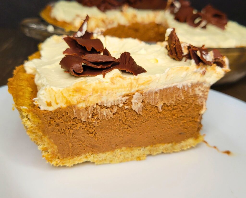 French Silk pie made with fresh milled flour pie crust