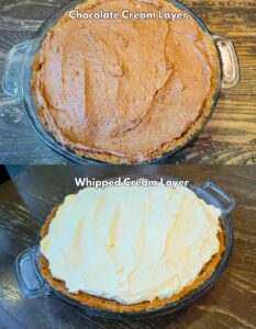 Chocolate Cream and whipped cream Layer
