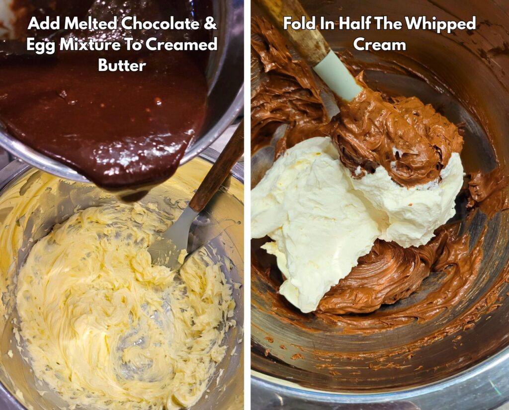 Finish the silky chocolate filling layer