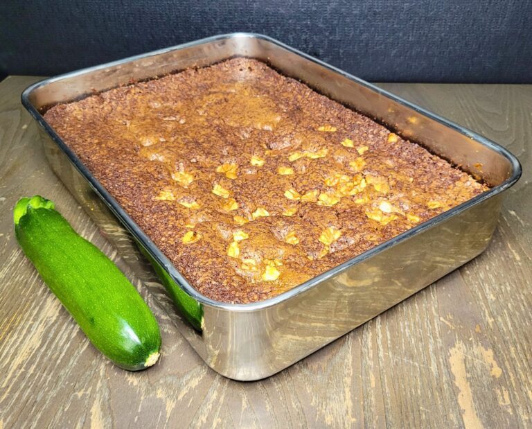Zucchini Chocolate Cake made with fresh milled flour