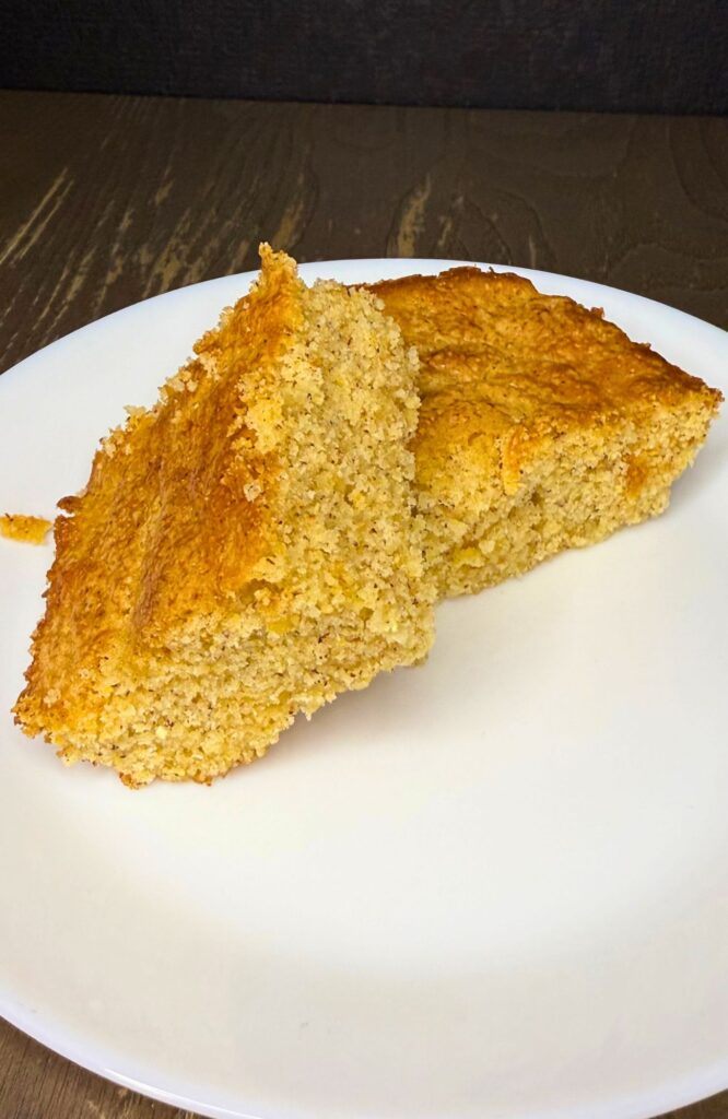 cornbread made with fresh milled flour
