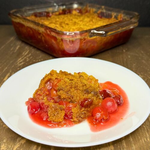 fresh milled flour cherry crisp