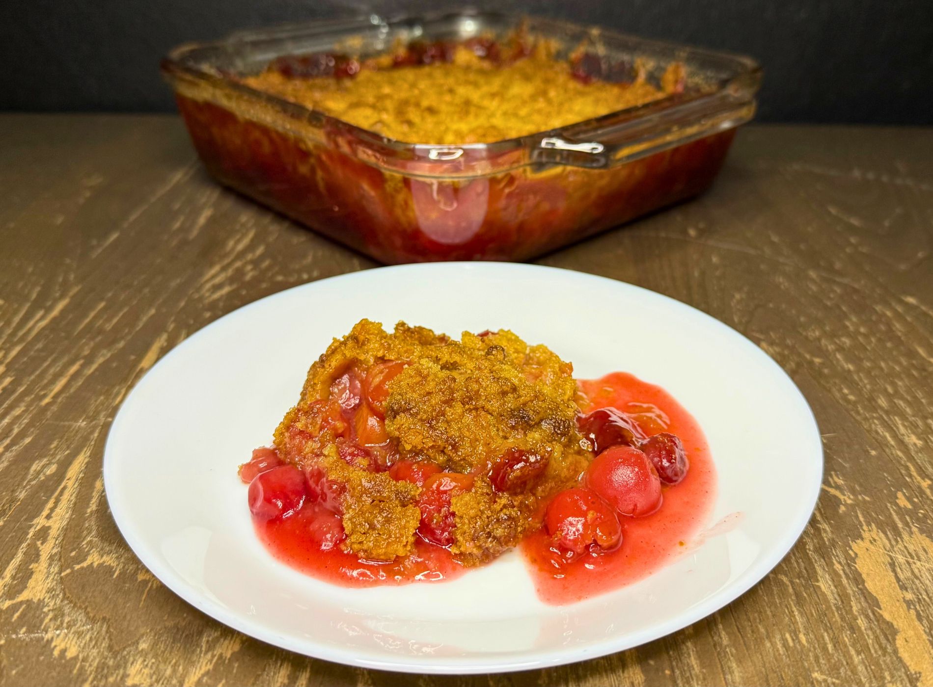 fresh milled flour cherry crisp