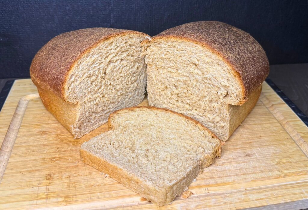 Tangzhong method fresh milled flour bread