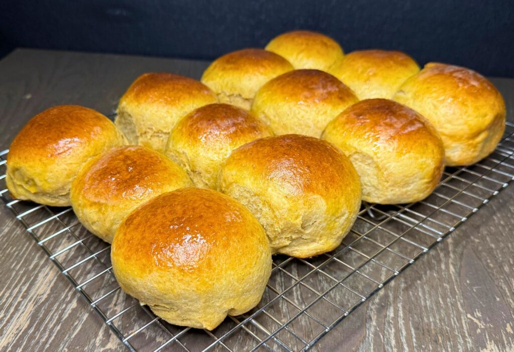 Tangzhong Method Fresh milled flour rolls