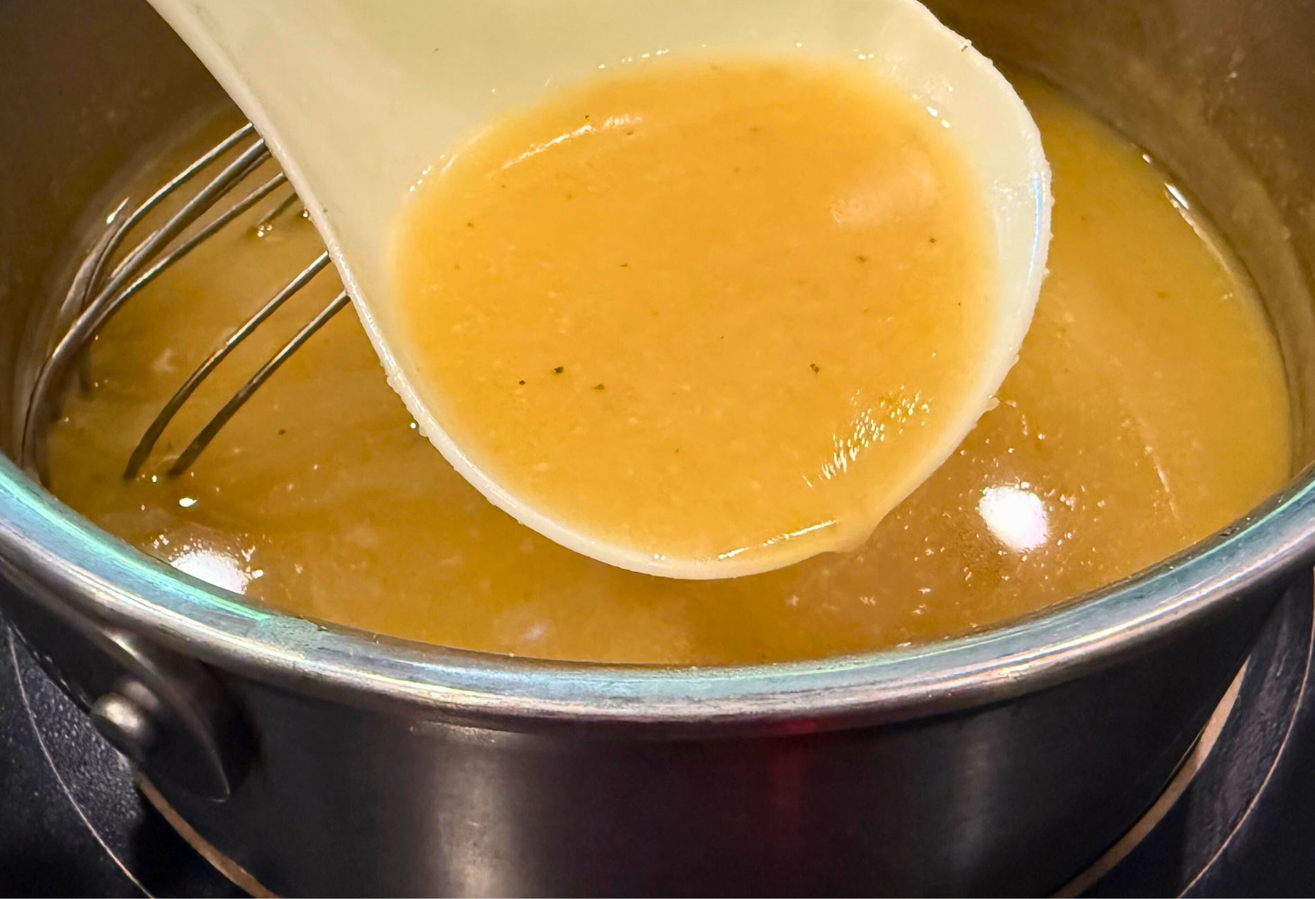 turkey gravy made with a fresh milled flour roux