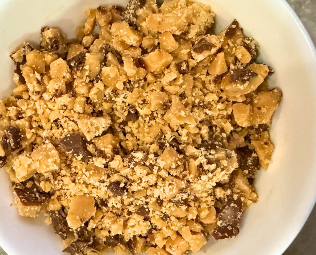 crushed up toffee bits heath bar pieces