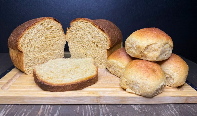 fresh milled flour brioche bread and rolls Tangzhong method