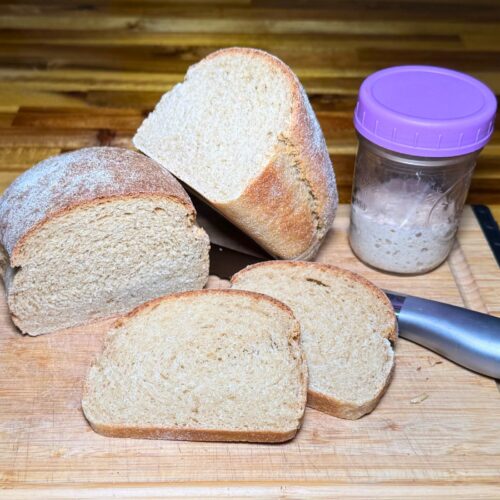 Fresh milled flour sourdough sandwich bread tangzhong method